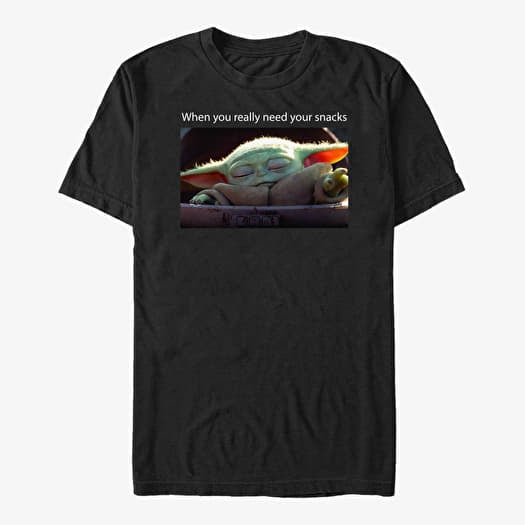 T-shirt Merch Star Wars: The Mandalorian - Snack Meme Unisex T-Shirt Black