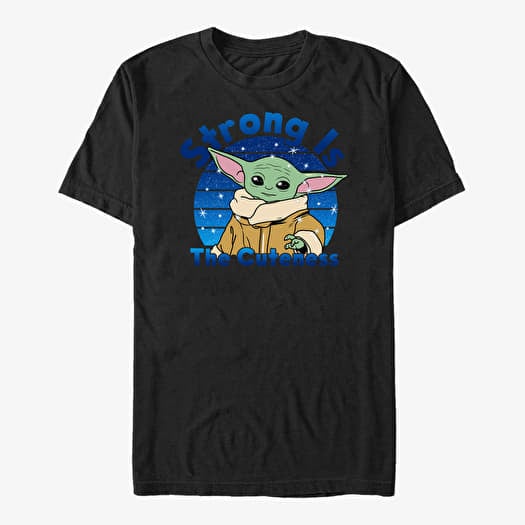 T-shirt Merch Star Wars: The Mandalorian - Strong Is The Cuteness Unisex T-Shirt Black