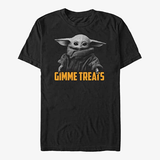 Majica Merch Star Wars: The Mandalorian - PHOTOREAL GIMME TREATS Unisex T-Shirt Black