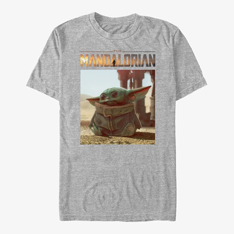Merch Star Wars: The Mandalorian - Yo Baby Unisex T-Shirt Heather Grey