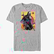 Merch Star Wars: The Mandalorian - Western Slinger Unisex T-Shirt Heather Grey