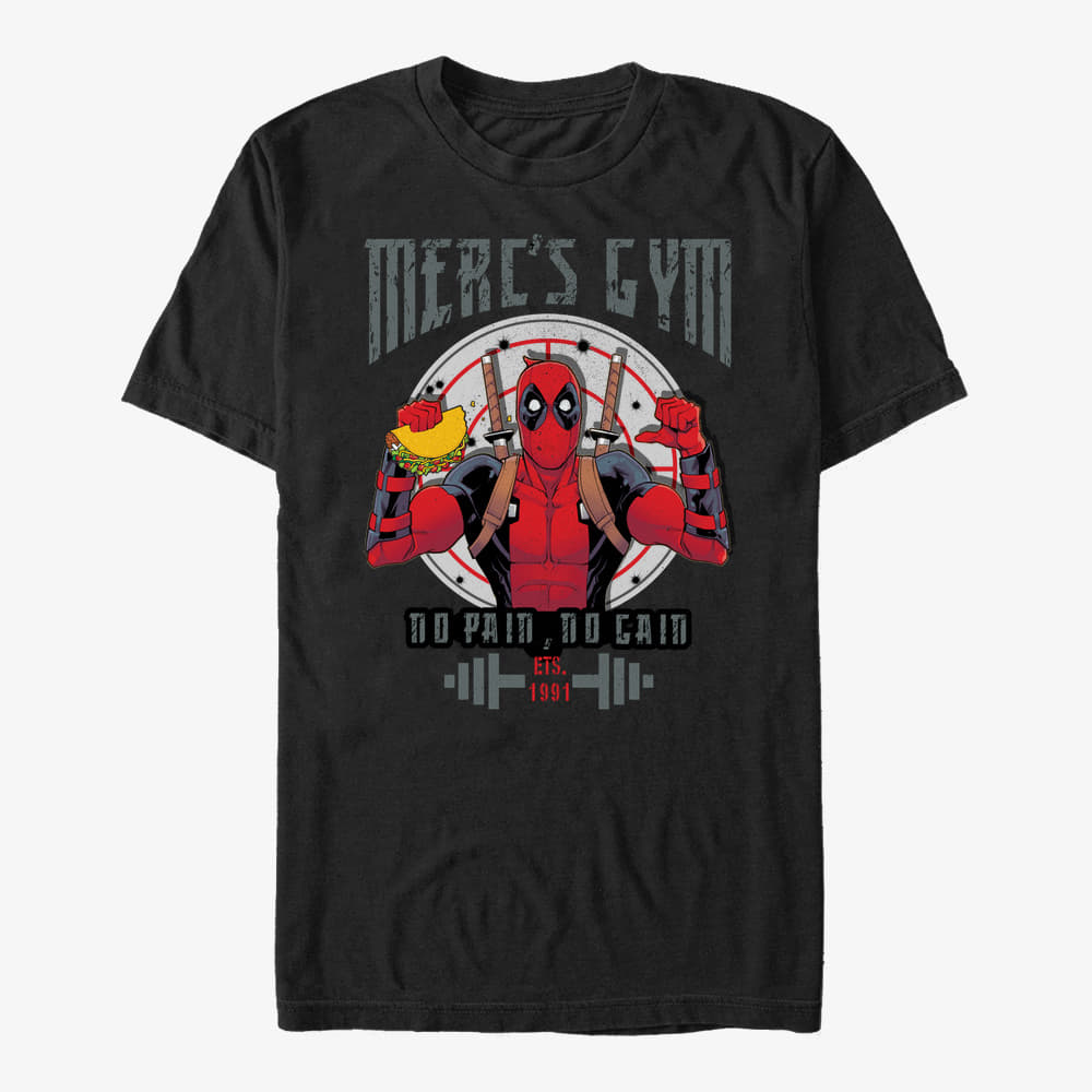 Camisetas Merch Marvel Deadpool - Deadpools Gym Unisex T-Shirt Black