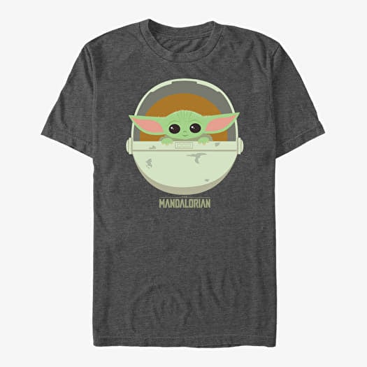 T-shirt Merch Star Wars: The Mandalorian - The Child Cute Bassinet Unisex T-Shirt Dark Heather Grey