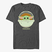 Merch Star Wars: The Mandalorian - The Child Cute Bassinet Unisex T-Shirt Dark Heather Grey