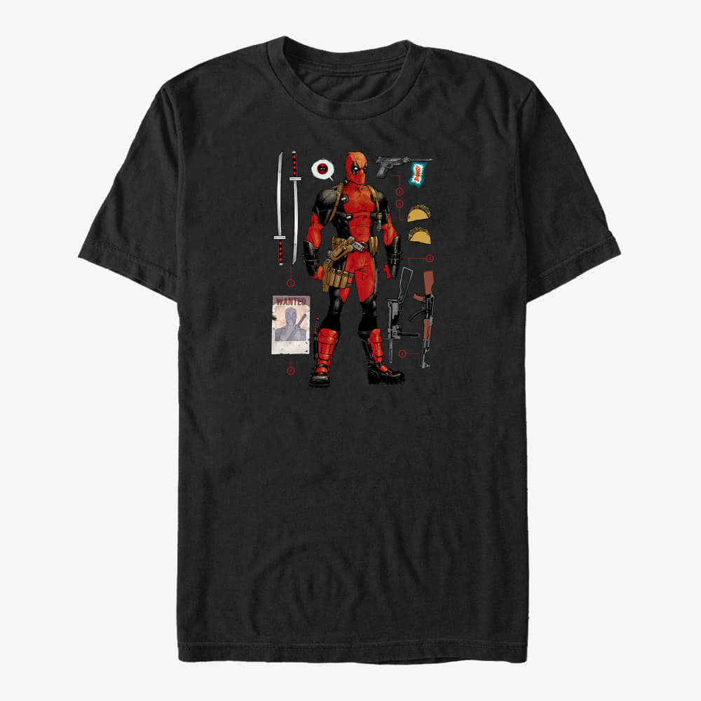 Magliette Merch Marvel Deadpool - Items Unisex T-Shirt Black