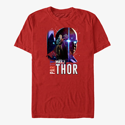 Tricou Merch Marvel What If...? - Watcher Party Thor Unisex T-Shirt Red