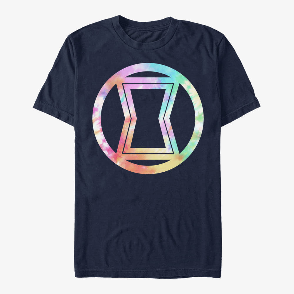Marškinėliai Merch Marvel Avengers Classic - Widow Tie Unisex T-Shirt Navy Blue