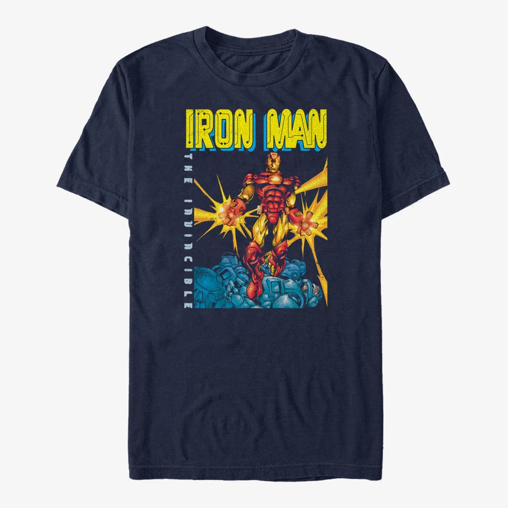 T-Shirts Merch Marvel Avengers Classic - IRON MAN Unisex T-Shirt Navy Blue
