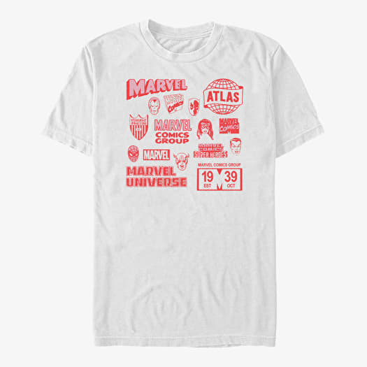 T-shirt Merch Marvel Avengers Classic - Logo Mix Unisex T-Shirt White