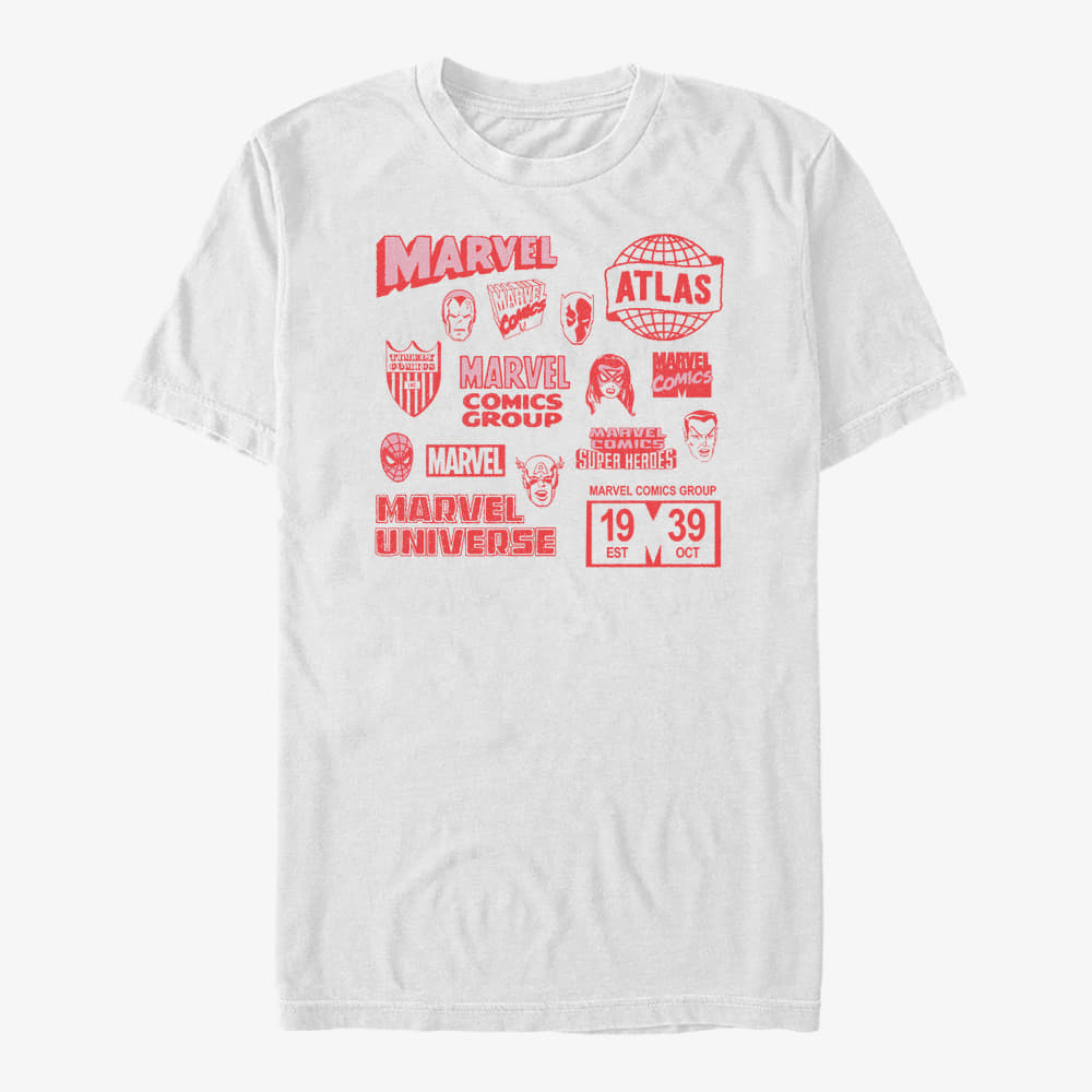 T-shirts Merch Marvel Avengers Classic - Logo Mix Unisex T-Shirt White