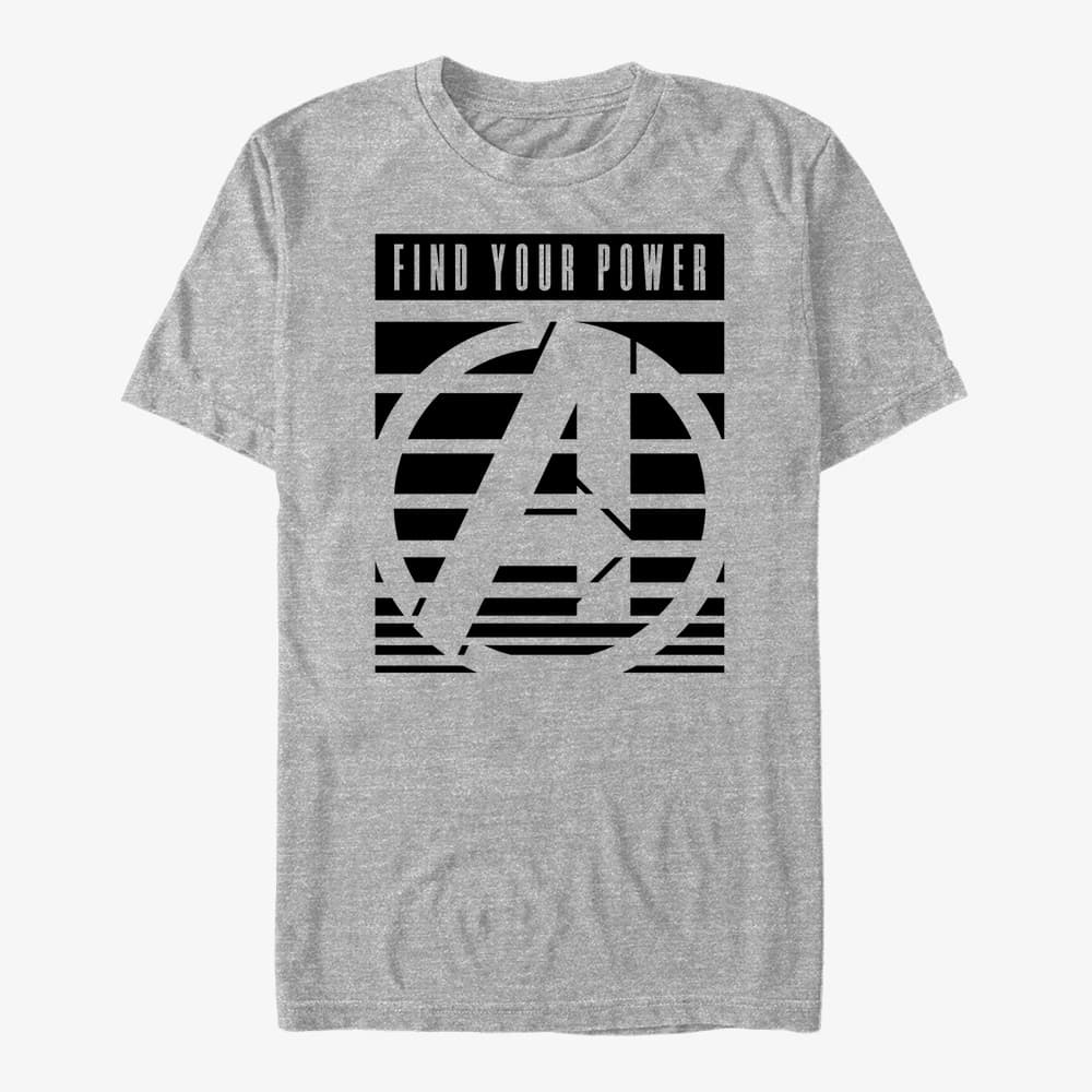 Trička Merch Marvel Avengers - Avengers Power Unisex T-Shirt Heather Grey