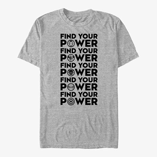 T-shirt Merch Marvel Avengers - Team Power Unisex T-Shirt Heather Grey