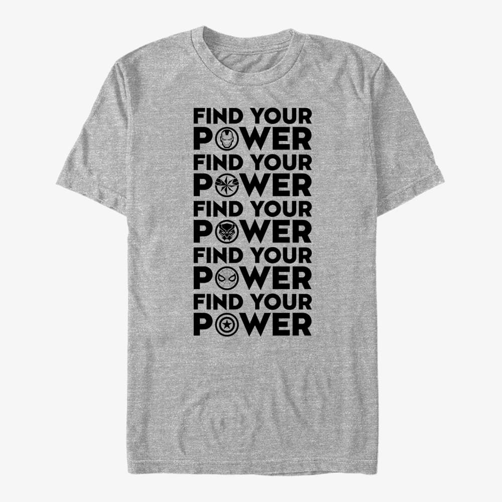 Camisetas Merch Marvel Avengers - Team Power Unisex T-Shirt Heather Grey