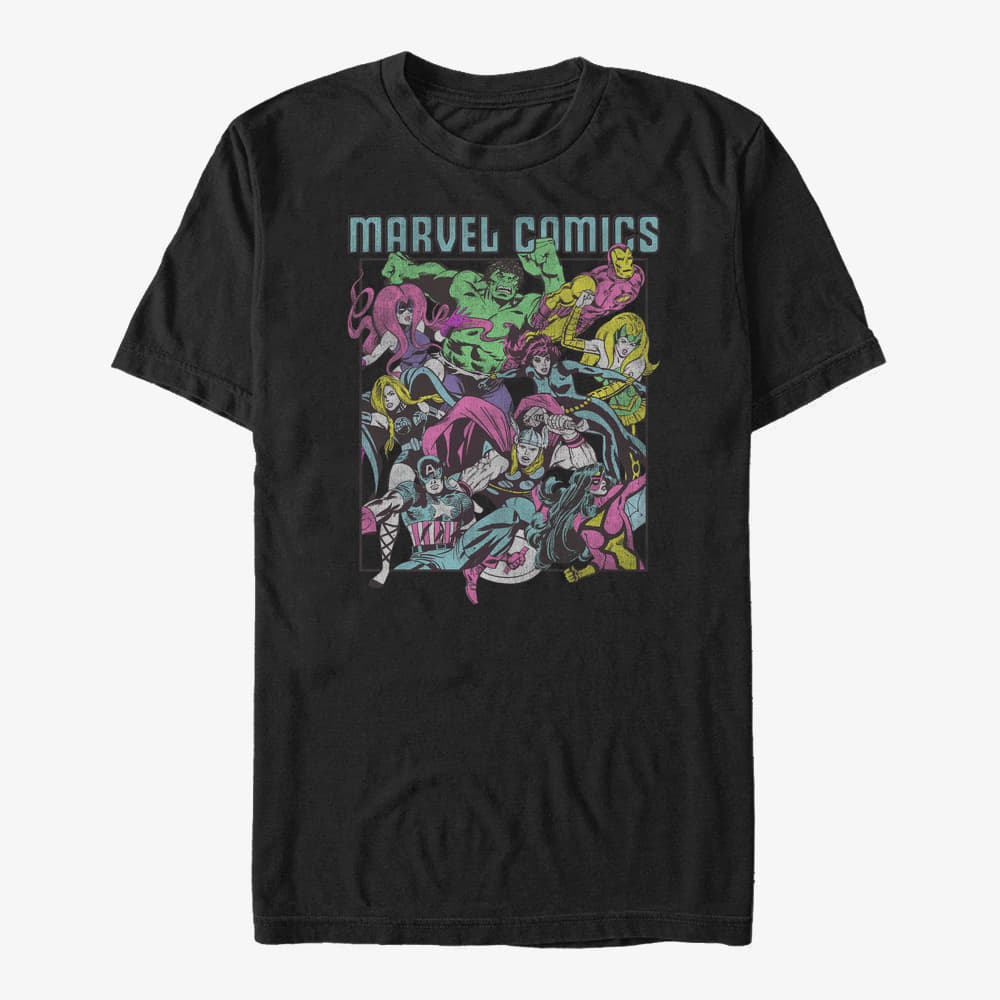 Trička Merch Marvel Avengers Classic - Gen Pop Avengers Unisex T-Shirt Black