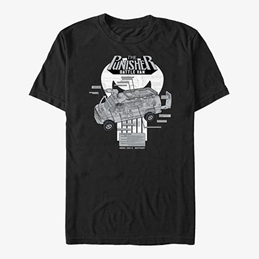T-shirt Merch Marvel Avengers Classic - Battle Van Layout Unisex T-Shirt Black