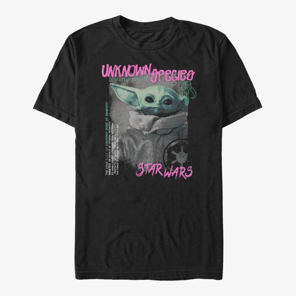 Trička Merch Star Wars: The Mandalorian - Grunge Child Unisex T-Shirt Black