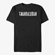 Merch Star Wars: The Mandalorian - Mandalorian Simplistic Logo Unisex T-Shirt Black