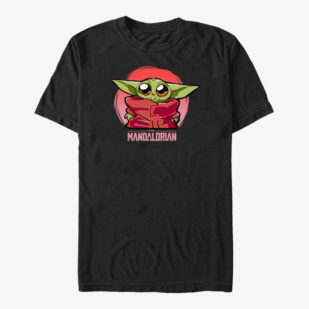 Magliette Merch Star Wars: The Mandalorian - Cute Baby Heart Unisex T-Shirt Black