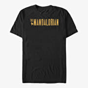 Merch Star Wars: The Mandalorian - Mandalorian Simplistic Logo Unisex T-Shirt Black