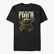 Merch Star Wars: The Mandalorian - Green Child Unisex T-Shirt Black
