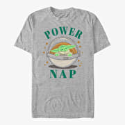 Merch Star Wars: The Mandalorian - Power Nap Unisex T-Shirt Heather Grey
