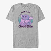 Merch Star Wars: The Mandalorian - Good Side Unisex T-Shirt Heather Grey