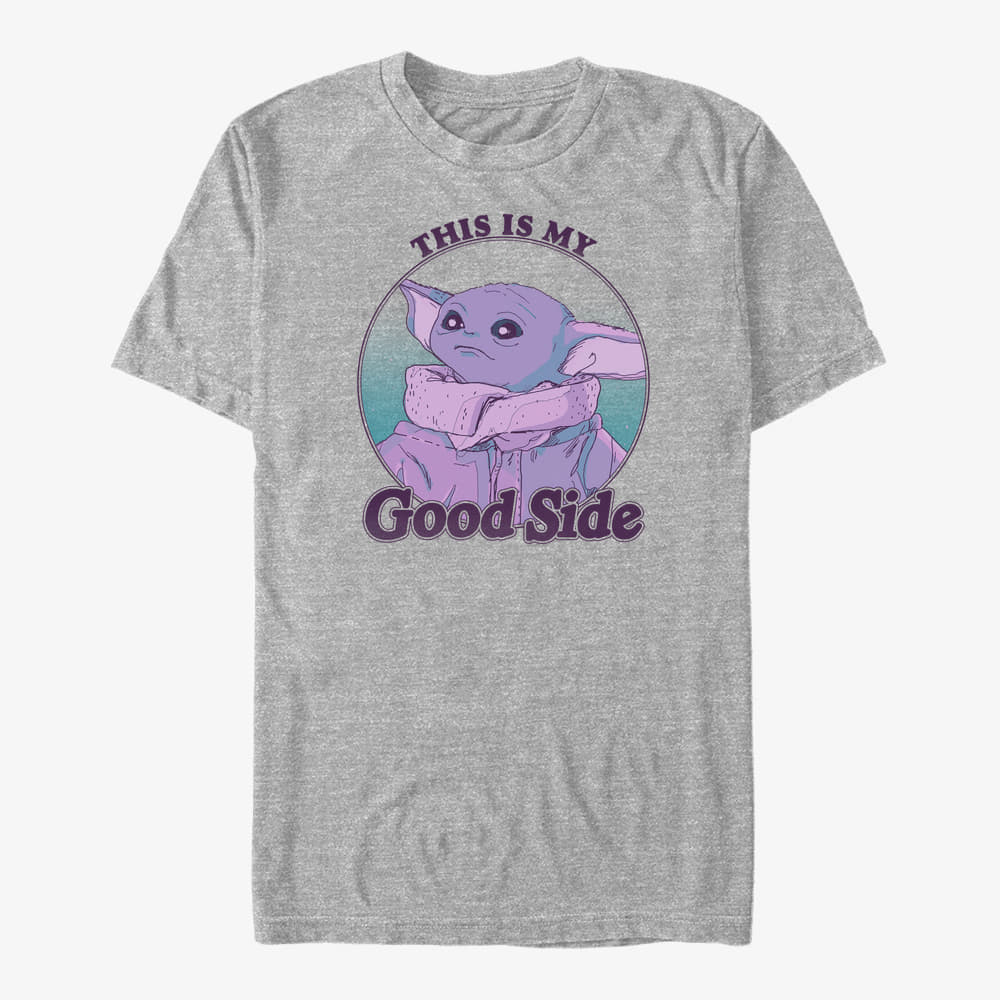 majice kratkih rukava Merch Star Wars: The Mandalorian - Good Side Unisex T-Shirt Heather Grey