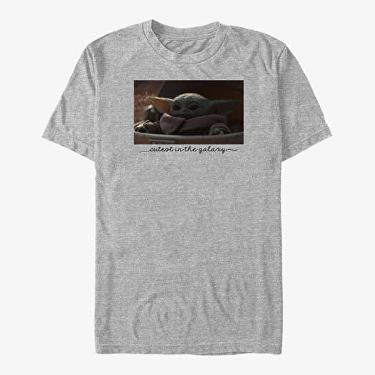 Majica Merch Star Wars: The Mandalorian - Cutest Photo Unisex T-Shirt Heather Grey