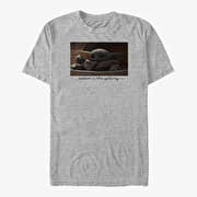 Merch Star Wars: The Mandalorian - Cutest Photo Unisex T-Shirt Heather Grey