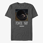 Merch Star Wars: The Mandalorian - Power Nap Unisex T-Shirt Dark Heather Grey