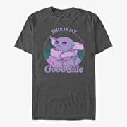 Merch Star Wars: The Mandalorian - Good Side Unisex T-Shirt Dark Heather Grey