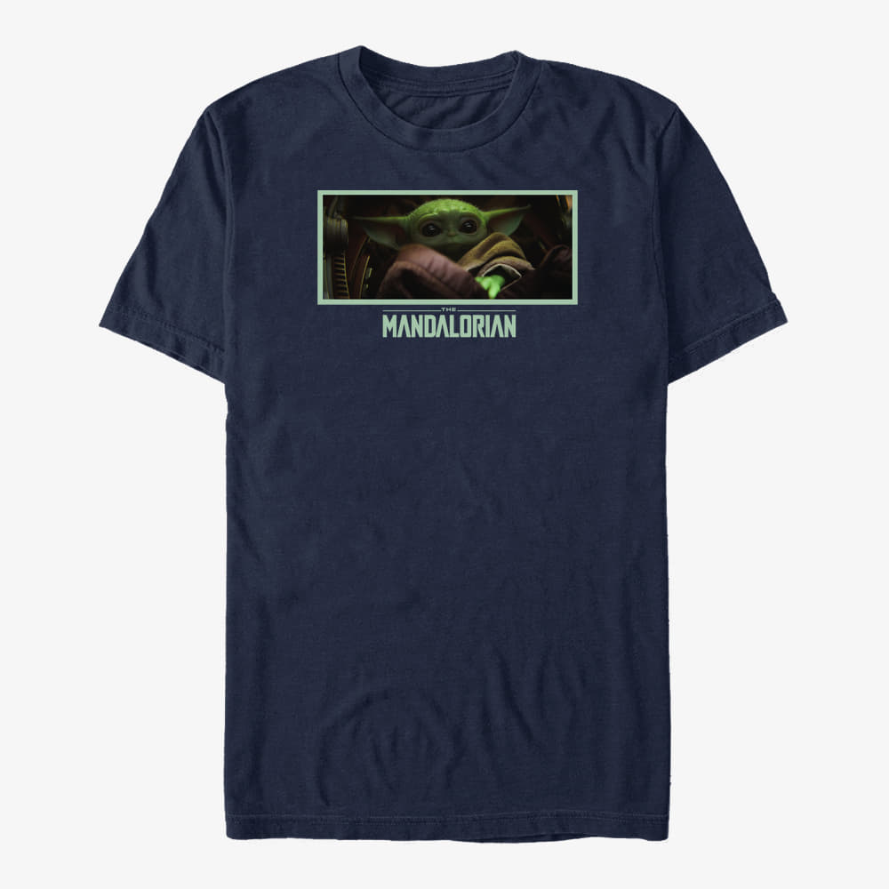 Magliette Merch Star Wars: The Mandalorian - The Stare Unisex T-Shirt Navy Blue