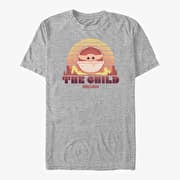 Merch Star Wars: The Mandalorian - Sunset Child Unisex T-Shirt Heather Grey