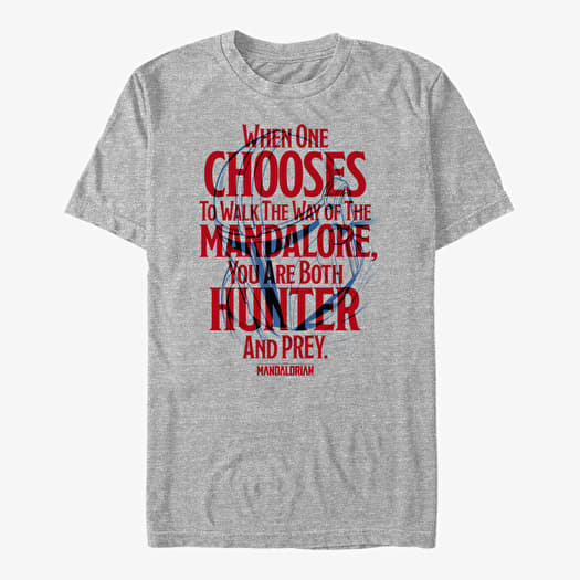 T-särk Merch Star Wars: The Mandalorian - Mandalore Line Unisex T-Shirt Heather Grey
