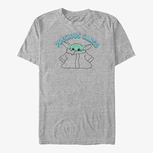 Tričko Merch Star Wars: The Mandalorian - Too Precious Unisex T-Shirt Heather Grey