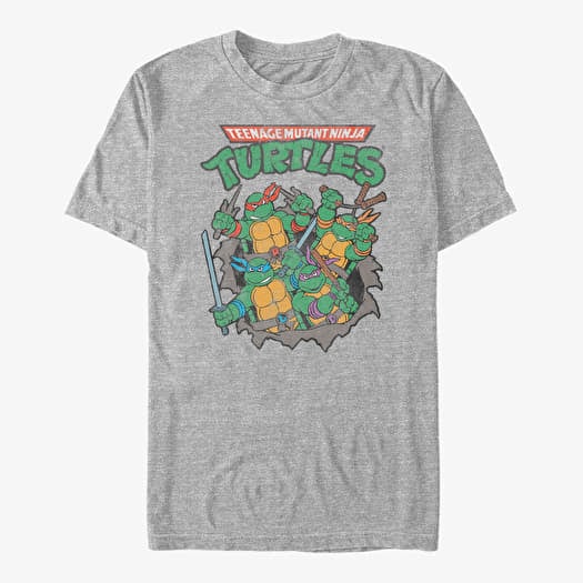 Majica Merch Nickelodeon Teenage Mutant Ninja Turtles - Turtle Group Unisex T-Shirt Heather Grey
