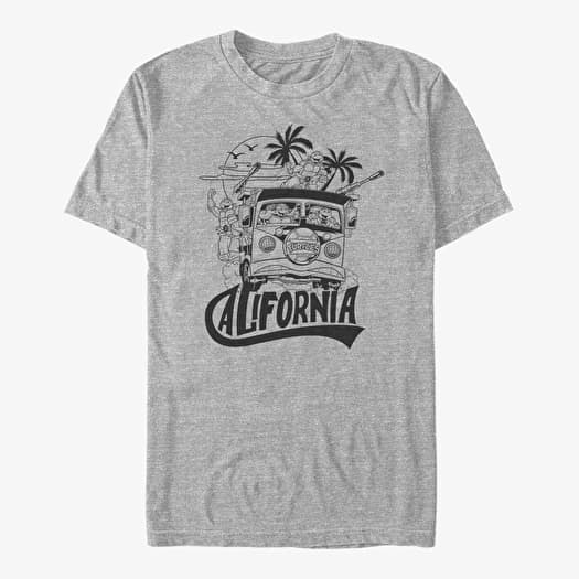 T-shirt Merch Nickelodeon Teenage Mutant Ninja Turtles - CALIFORNIA Unisex T-Shirt Heather Grey