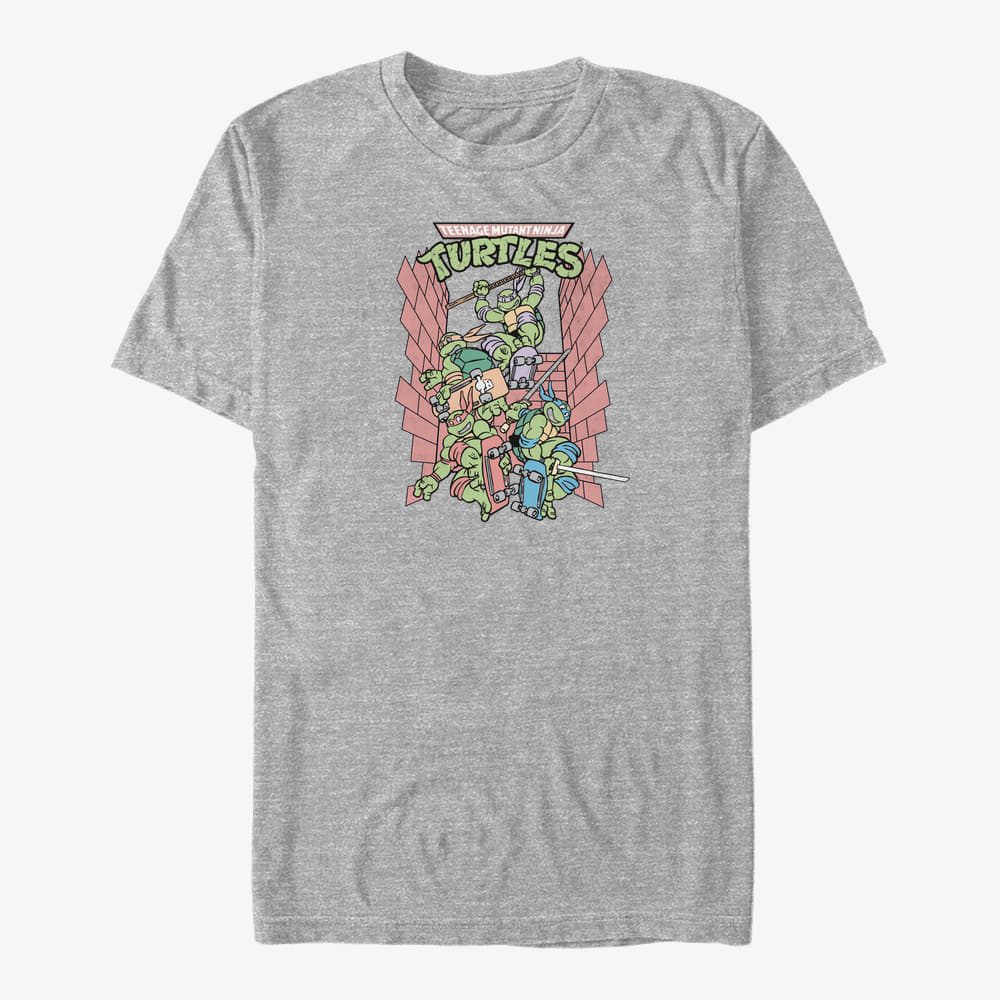 T-krekli Merch Nickelodeon Teenage Mutant Ninja Turtles - 90s TMNT Unisex T-Shirt Heather Grey