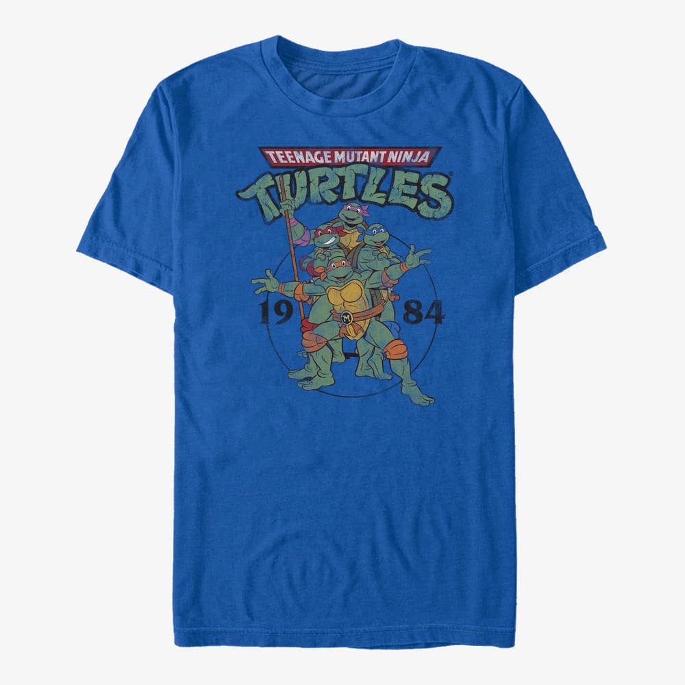 majice kratkih rukava Merch Nickelodeon Teenage Mutant Ninja Turtles - Group Elite Unisex T-Shirt Royal Blue