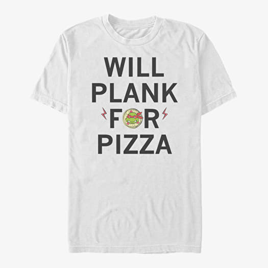 Camiseta Merch Nickelodeon Teenage Mutant Ninja Turtles - PLANK FOR PIZZA Unisex T-Shirt White
