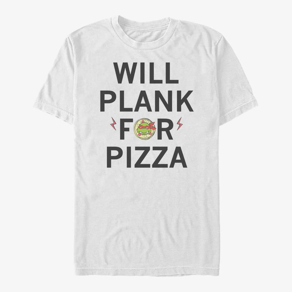 majice kratkih rukava Merch Nickelodeon Teenage Mutant Ninja Turtles - PLANK FOR PIZZA Unisex T-Shirt White