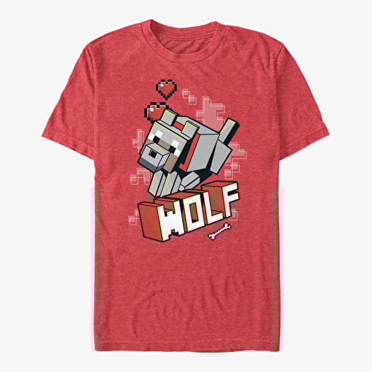 T-shirt Merch Minecraft - WOLF HERO Unisex T-Shirt Vintage Heather Red