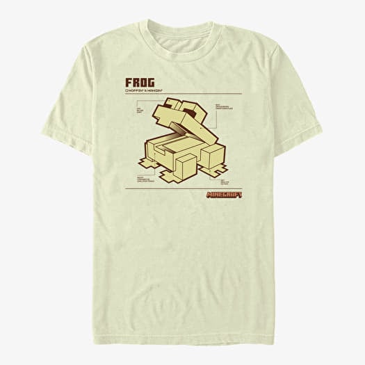Marškinėliai Merch Minecraft - Frog Schematic Unisex T-Shirt Natural