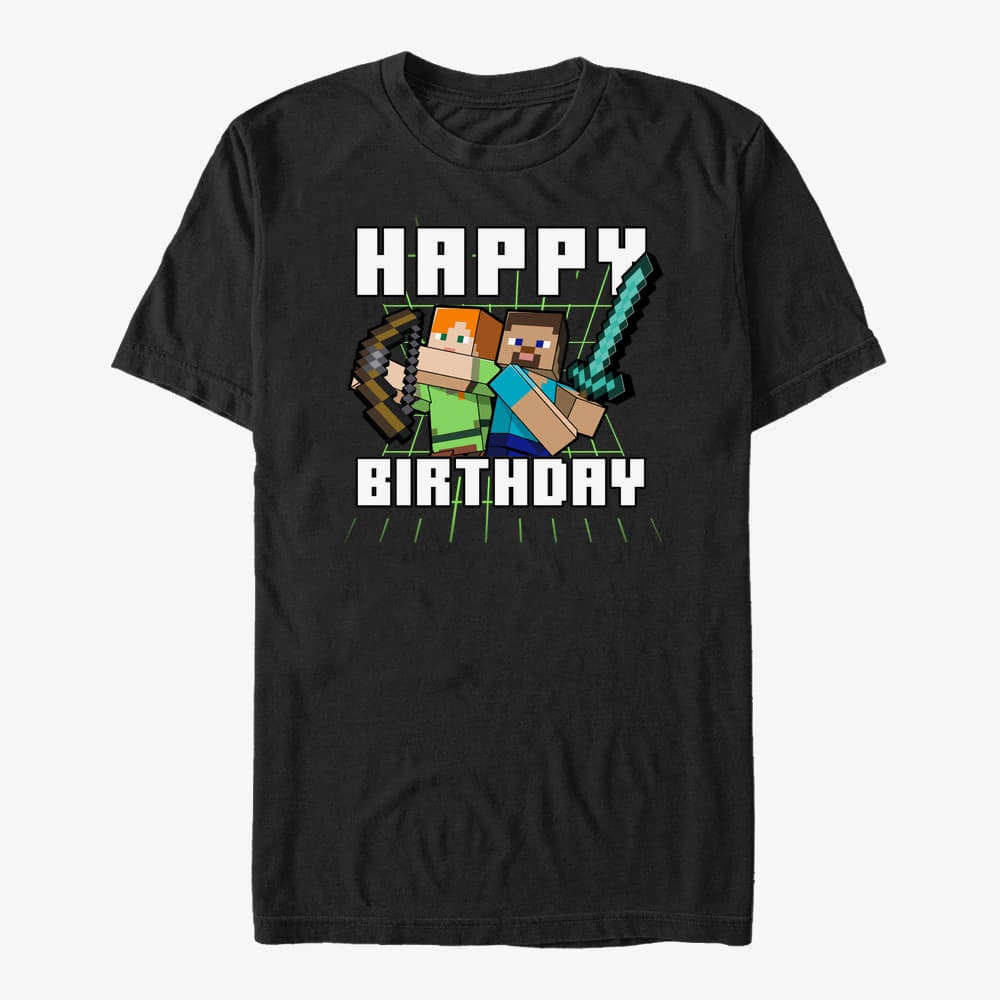 Majice T-shirt Merch Minecraft - Minecraft Birthday Unisex T-Shirt Black