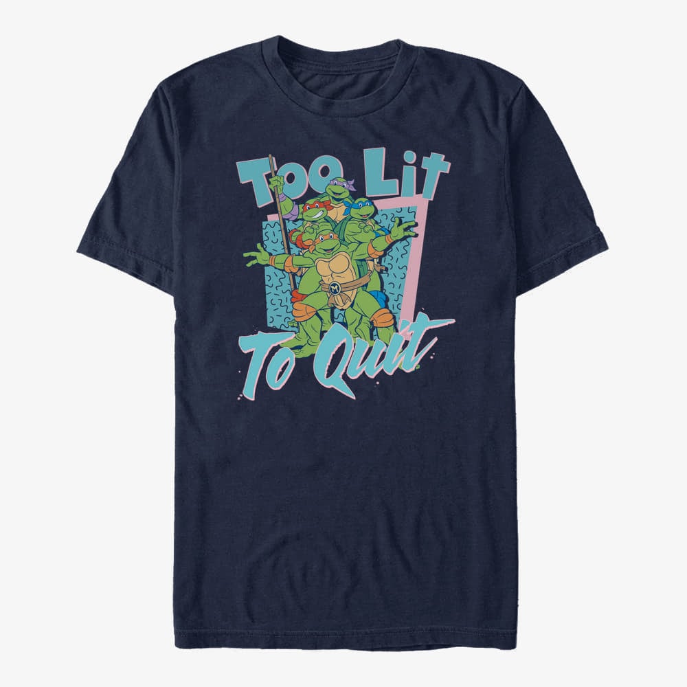 majice kratkih rukava Merch Nickelodeon Teenage Mutant Ninja Turtles - Too Lit Unisex T-Shirt Navy Blue