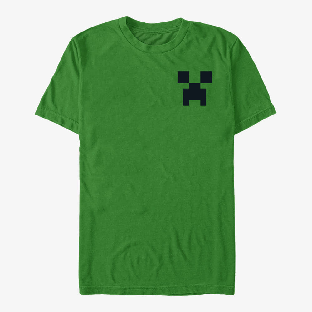 Tricouri Merch Minecraft - CREEPER POCKET Unisex T-Shirt Kelly Green