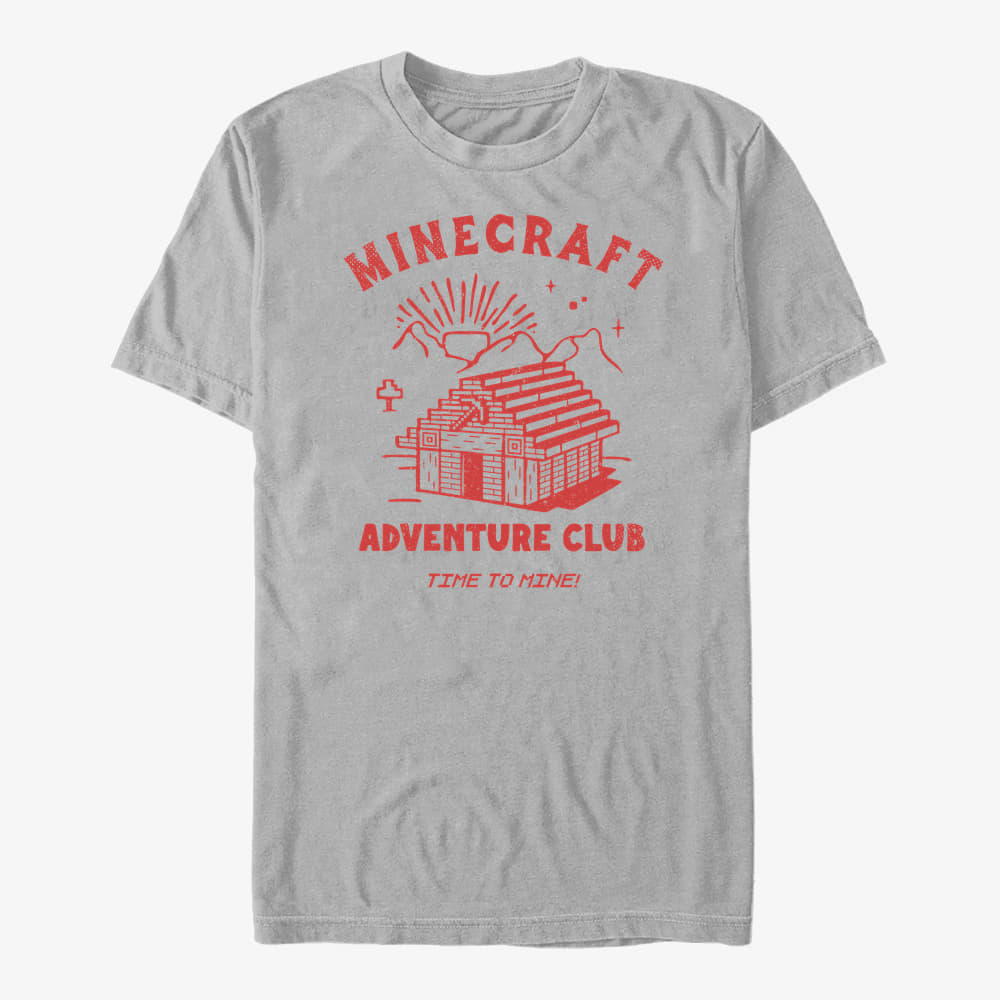 Koszulki Merch Minecraft - Time To Mine Unisex T-Shirt Ash Grey