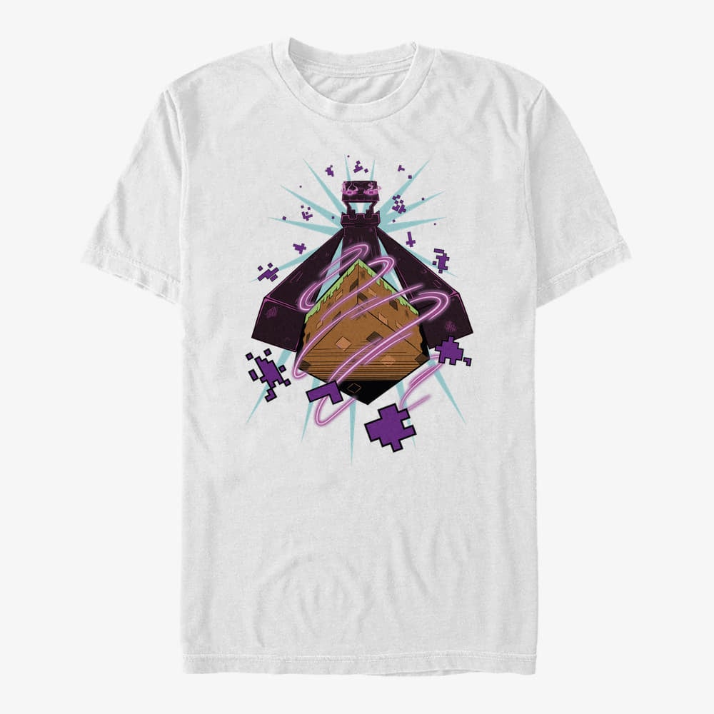 T-shirts Merch Minecraft - ENDERMAN FORCED PERSPECTIVE Unisex T-Shirt White