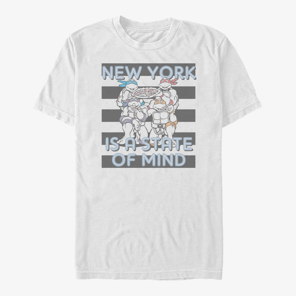 Camisetas Merch Nickelodeon Teenage Mutant Ninja Turtles - NEW YORK STRIPES Unisex T-Shirt White