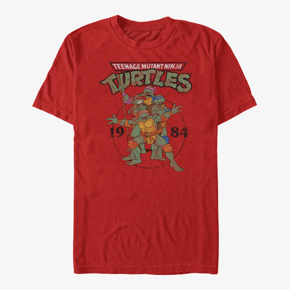 majice kratkih rukava Merch Nickelodeon Teenage Mutant Ninja Turtles - Group Elite Unisex T-Shirt Red